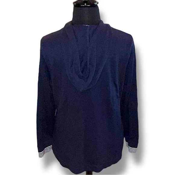 NWT NIC + ZOE Lace Up Hoodie - Navy / White XXL - Picture 16 of 16